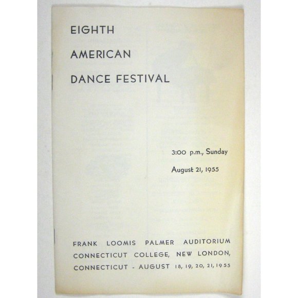 Eighth American Dance Festival Program 1955 José Limon Pauline Koner Pearl Lang - Picture 1 of 6